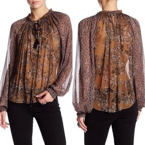 Free People Hendrix Floral Blouse Never Worn